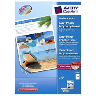 Avery Zweckform Premium Laser Paper, 2798, fotografski papir, visok sijaj, bel, A4, 200 g/m2, 100 kosov, laserski
