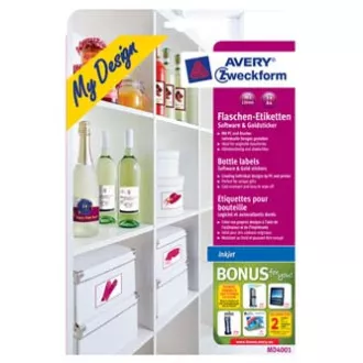 Avery Zweckform samolepilne etikete, za steklenice, A4, 90x120 mm, 5 listov, za brizgalne tiskalnike, O
