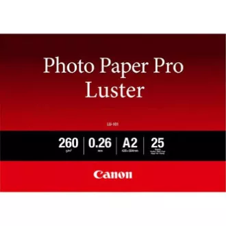 Canon LU-101 Photo Paper Pro Luster, LU-101, fotografski papir, sijajni, 6211B026, bel, A2, 16,54x23,39