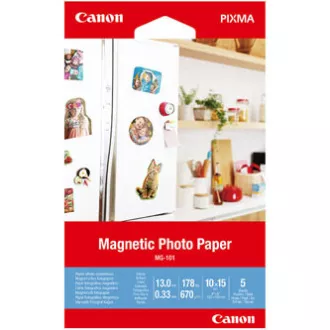 Canon Magnetic Photo Paper, MG-101, fotografski papir, sijajni, 3634C002, bel, Canon PIXMA, 10x15cm, 4x6 Canon Magnetic Photo Paper, MG-101, fotografski papir, sijajni, 3634C002, bel, Canon PIXMA, 10x15cm, 4x6