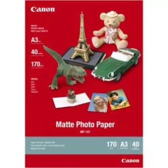 Canon Matte Photo Paper, MP-101 A3, fotografski papir, mat, 7981A008, bel, A3, 170 g/m2, 40 kosov, brizgalni