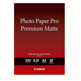 Canon Foto papir premium matte, PM-101, foto papir, mat, 8657B006, bel, A3, 210 g/m2, 20 kosov, brizgalni