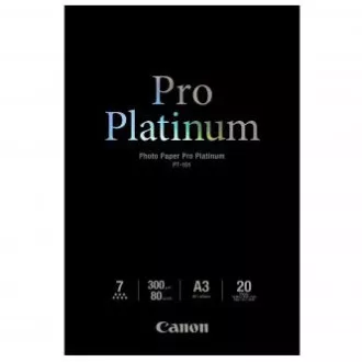 Canon Photo Paper Pro Platinum, PT-101 A3, fotografski papir, sijajni, 2768B017, bel, A3, 300 g/m2, 20 kosov, brizgalni