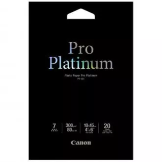 Canon Photo Paper Pro Platinum, PT-101, fotografski papir, sijajni, 2768B013, bel, 10x15cm, 4x6