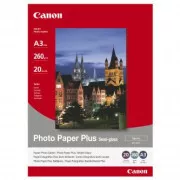 Canon Photo Paper Plus Semi-Glossy, SG-201 A3, fotografski papir, polsijajni, satenast, tip 1686B026, bel, A3, 260 g/m2, 20 kosov, atramen