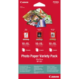 Canon Photo Paper Variety Pack VP-101, VP-101, fotografski papir, 5x PP201, 5x SG201, 10x GP501 tip sijajni, 0775B078, bel, 10x15cm, 4x6" Canon Photo Paper Variety Pack VP-101, VP-101, fotografski papir, 5x PP201, 5x SG201, 10x GP501 tip sijajni, 0775B078, bel, 10x15cm, 4x6"