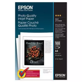 Epson Photo Quality InkJet Paper, C13S041061, fotografski papir, mat, bel, A4, 102 g/m2, 720 dpi, 100 kosov, brizgalni
