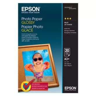 Epson Photo Paper Glossy, C13S042535, fotografski papir, sijajni, bel, A3 , 200 g/m2, za brizgalne tiskalnike