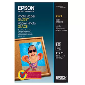 Epson Photo Paper, C13S042549, fotografski papir, sijajni, bel, 10x15cm, 4x6
