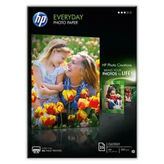 HP Everyday Glossy Photo Paper, Q5451A, fotografski papir, sijajen, bel, A4, 200 g/m2, 25 kosov, brizgalni HP Everyday Glossy Photo Paper, Q5451A, fotografski papir, sijajen, bel, A4, 200 g/m2, 25 kosov, brizgalni