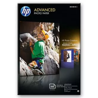 HP Advanced Glossy Photo Paper, Q8692A, fotografski papir, brez robov, svetleč, napredna bela barva, 10x15 cm, 4x6", 250 g/m2, 100 kosov,
