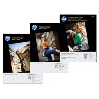 HP Advanced Glossy Photo Paper, Q8692A, fotografski papir, brez robov, svetleč, napredna bela barva, 10x15 cm, 4x6", 250 g/m2, 100 kosov,