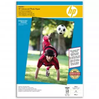 HP Advanced Glossy Photo Paper, Q8697A, fotografski papir, sijajen, napredna vrsta bele barve, A3, 250 g/m2, 20 kosov, brizgalni