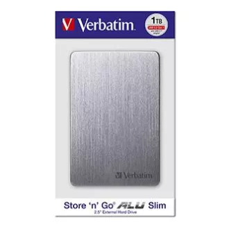Verbatimov zunanji trdi disk, Store,n,Go ALU Slim, 2,5", USB 3.0, 1TB, 53662, Space Grey