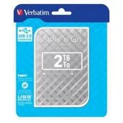 Verbatimov zunanji trdi disk, Store N Go, 2,5", USB 3.0 (3.2 Gen 1), 2TB, 53198, srebrn