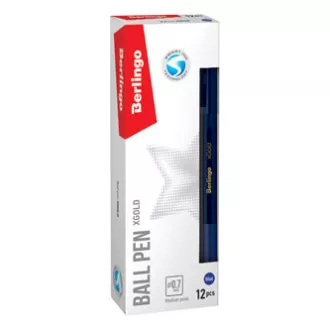 Berlingo, kroglično pero, modro, 12 kosov, 0,7 mm, XGOLD Berlingo, kroglično pero, modro, 12 kosov, 0,7 mm, XGOLD