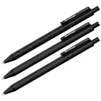 Berlingo, kroglično pero, izvlečno, modro, 24 kosov, 0,7 mm, dvojno črno