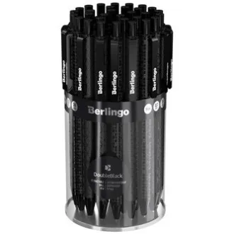 Berlingo, kroglično pero, izvlečno, modro, 24 kosov, 0,7 mm, dvojno črno