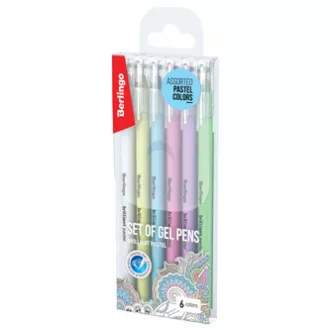Berlingo, gelski valjček, barvni, 6 kosov, 0,8 mm, Brilliant Pastel Berlingo, gelski valjček, barvni, 6 kosov, 0,8 mm, Brilliant Pastel