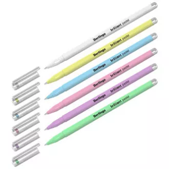 Berlingo, gelski valjček, barvni, 6 kosov, 0,8 mm, Brilliant Pastel Berlingo, gelski valjček, barvni, 6 kosov, 0,8 mm, Brilliant Pastel
