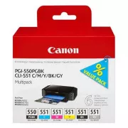 Canon PGI-550, CLI-551 (6496B005) - kartuša, black + color (črna + barvna)