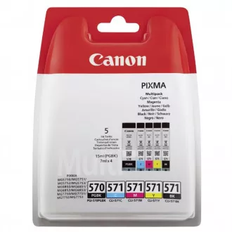 Canon PGI-570, CLI-571 (0372C004) - kartuša, black + color (črna + barvna) Canon PGI-570, CLI-571 (0372C004) - kartuša, black + color (črna + barvna)