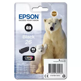Epson T2611 (C13T26114012) - kartuša, photoblack (fotočrna)