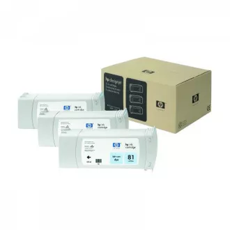 HP 81 (C5070A) - kartuša, light cyan (svetlo cian) 3 kose