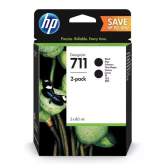 HP 711 (P2V31A) - kartuša, black (črna) 2 kosa HP 711 (P2V31A) - kartuša, black (črna) 2 kosa