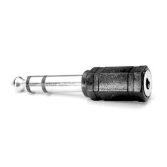 Zvočna redukcija, Jack (6,3 mm) moški - Jack (3,5 mm) ženski, stereo, črna, logotip blister
