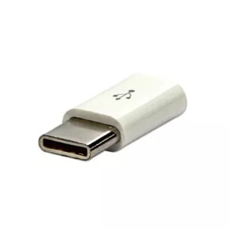 Redukcija USB, (2.0), USB C moški - microUSB ženski, bela