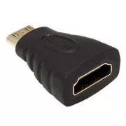 Video reduktor, mini HDMI moški - HDMI ženski, črn