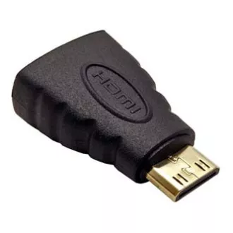 Video reduktor, mini HDMI moški - HDMI ženski, črn