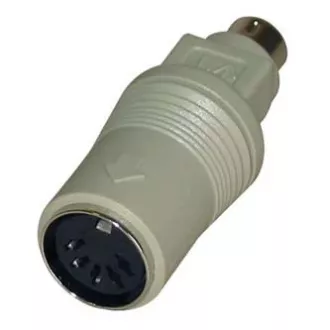 Reduktor tipkovnice, PS/2 moški - DIN 5-pin ženski, siv