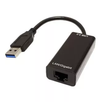 Adapter USB/LAN (3.0), USB A moški - RJ45 ženski, črn, Gigabit Ethernet Adapter USB/LAN (3.0), USB A moški - RJ45 ženski, črn, Gigabit Ethernet