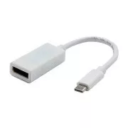 Pretvornik USB/video, DP Alt Mode, USB C moški - DisplayPort ženski, bel, 4K2K@30Hz 65507, RAZPRODAJ