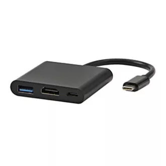 Pretvornik USB/Video HUB, DP Alt Mode, USB C moški - HDMI ženska USB C ženska (PD) USB A ženska, črna, popolnoma nova škatla 4K2K@30H Pretvornik USB/Video HUB, DP Alt Mode, USB C moški - HDMI ženska USB C ženska (PD) USB A ženska, črna, popolnoma nova škatla 4K2K@30H
