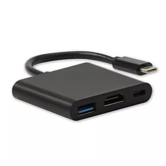 Pretvornik USB/Video HUB, DP Alt Mode, USB C moški - HDMI ženska USB C ženska (PD) USB A ženska, črna, popolnoma nova škatla 4K2K@30H Pretvornik USB/Video HUB, DP Alt Mode, USB C moški - HDMI ženska USB C ženska (PD) USB A ženska, črna, popolnoma nova škatla 4K2K@30H