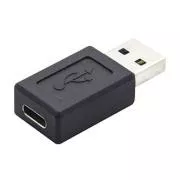 Redukcija USB, (3.0), USB A moški - USB C ženski, črna, plastična vrečka, 5 Gb/s