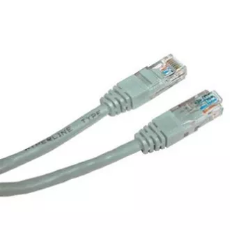 LAN omrežni kabel UTP patchcord, Cat.5e, RJ45 moški - RJ45 moški, 1 m, neekraniran, CCA, siv, varčen LAN omrežni kabel UTP patchcord, Cat.5e, RJ45 moški - RJ45 moški, 1 m, neekraniran, CCA, siv, varčen