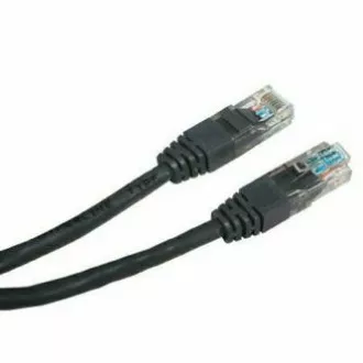 LAN omrežni kabel UTP patchcord, Cat.5e, RJ45 moški - RJ45 moški, 0,5 m, neekraniran, črn, varčen, IZPREDAJ