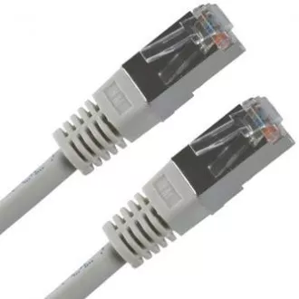 LAN kabel FTP patchcord, Cat.5e, RJ45 moški - RJ45 moški, 1 m, zaščiten, siv, varčen