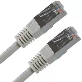 LAN kabel FTP patchcord, Cat.5e, RJ45 moški - RJ45 moški, 1,5 m, zaščiten, siv, varčen
