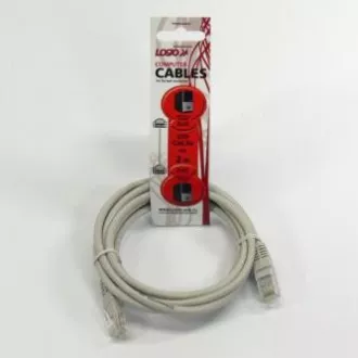 LAN omrežni kabel UTP patchcord, Cat.5e, RJ45 moški - RJ45 moški, 2 m, neekraniran, siv, Logo LOGO vrečka LAN omrežni kabel UTP patchcord, Cat.5e, RJ45 moški - RJ45 moški, 2 m, neekraniran, siv, Logo LOGO vrečka