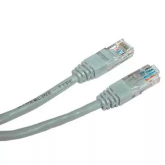 LAN omrežni kabel UTP patchcord, Cat.6, RJ45 moški - RJ45 moški, 3 m, neekraniran, siv, varčen