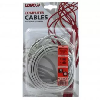 LAN kabel UTP patchcord, Cat.5e, RJ45 moški - RJ45 moški, 5 m, neekraniran, siv, Logo blister