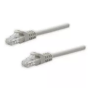 LAN omrežni kabel UTP patchcord, Cat.5e, RJ45 moški - RJ45 moški, 5 m, neekraniran, siv, iz čistega bakra, varčen