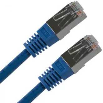 LAN kabel FTP patchcord, Cat.5e, RJ45 moški - RJ45 moški, 5 m, zaščiteni, modri, iz čistega bakra, varčni, PRODAJA