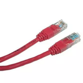 LAN omrežni kabel UTP patchcord, Cat.5e, RJ45 moški - RJ45 moški, 5 m, neekraniran, rdeč, varčen, IZPREDAJ