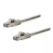 LAN kabel FTP patchcord, Cat.5e, RJ45 moški - RJ45 moški, 10 m, zaščiten, siv, iz čistega bakra, varčen